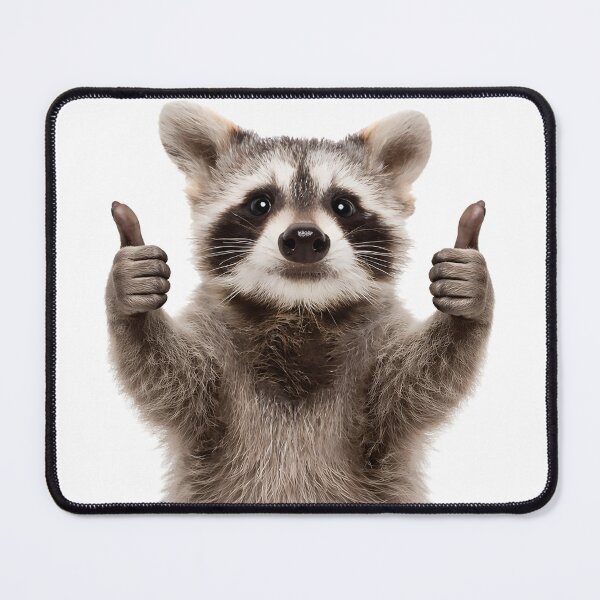 Item preview, A cheerful raccoon giving two enthusiastic thumbs up! designed and sold by PIXEL POP DESIGNS - Beyond the Norm!.