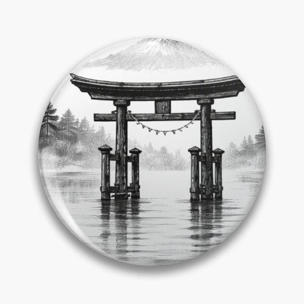 Artikelvorschau, Torii-Tor im japanischen Nebel entworfen und verkauft von RØNI AI.