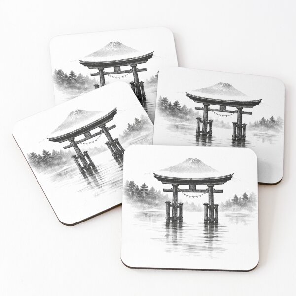 Artikelvorschau, Torii-Tor im japanischen Nebel entworfen und verkauft von RØNI AI.
