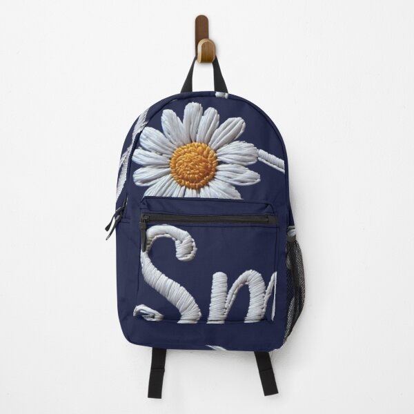 Item preview, Embroidered Daisy Smile – Floral Cursive Typography Graphic designed and sold by sanorastyle.