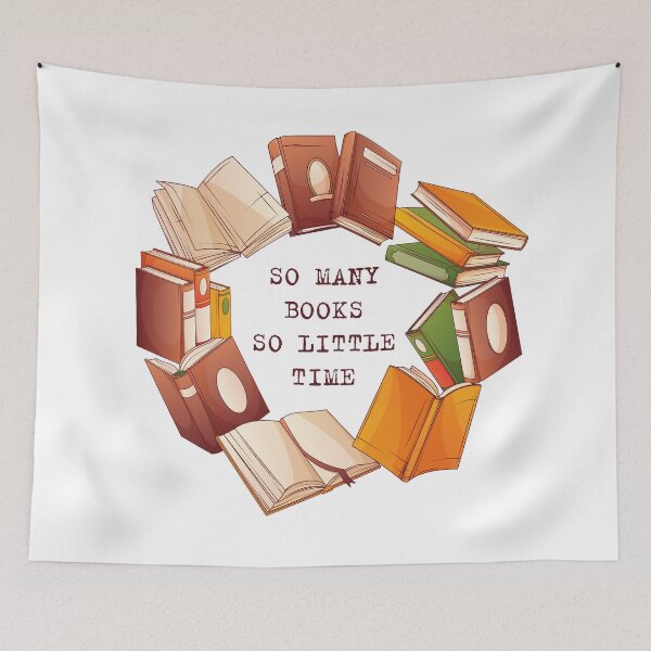 Item preview, So Many Books So Little Time – Book Lover Reading Quote designed and sold by ColorloomArt.