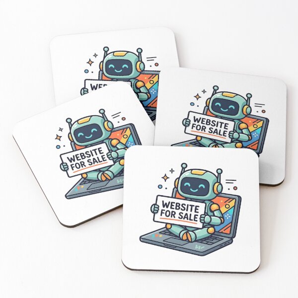 Item preview, Website For Sale - Cute Tech Mascot on Laptop Sticker Design designed and sold by WowDezign.
