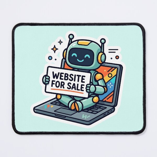 Item preview, Website For Sale - Cute Tech Mascot on Laptop Sticker Design designed and sold by WowDezign.