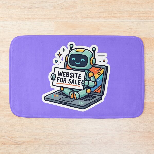 Item preview, Website For Sale - Cute Tech Mascot on Laptop Sticker Design designed and sold by WowDezign.