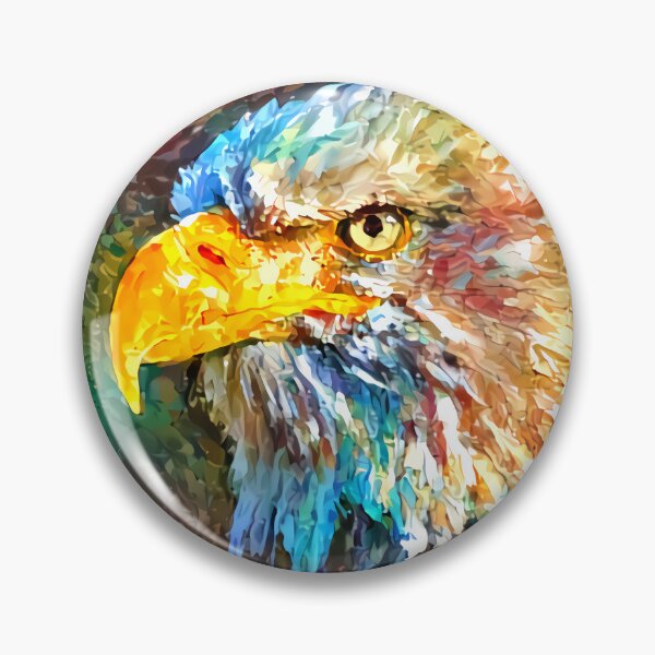 Item preview, King of the Skies – Majestic Eagle Painting Art Print / Canvas / Throw Pillow designed and sold by Lainey1978.