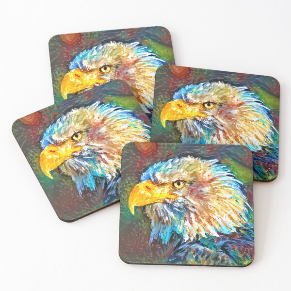 Item preview, King of the Skies – Majestic Eagle Painting Art Print / Canvas / Throw Pillow designed and sold by Lainey1978.
