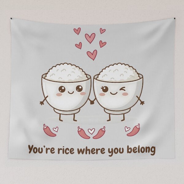 Item preview, I Love You Cute Rice Greeting  designed and sold by HowToCanadian.