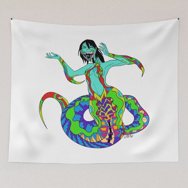 Item preview, xtabay monster in mayan myth cryptid design ecopop designed and sold by jorgelebeau.