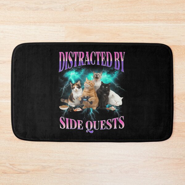 Item preview, Cats Side Quest Distracted Tabletop Funny Men Bootleg 90s designed and sold by PaulTSchafer.