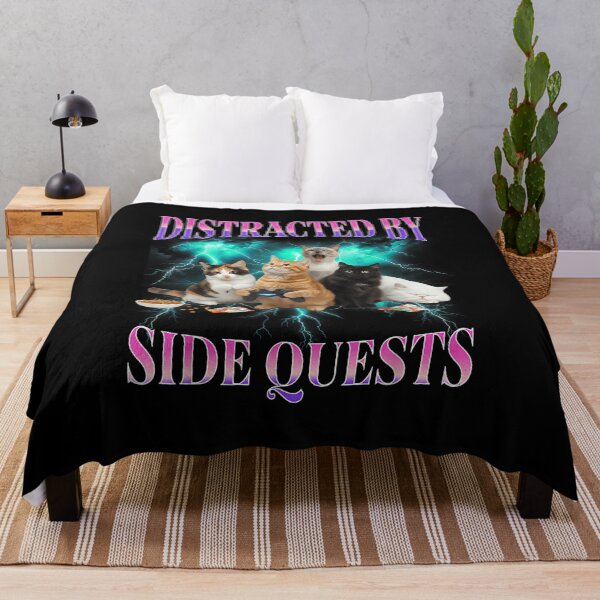 Item preview, Cats Side Quest Distracted Tabletop Funny Men Bootleg 90s designed and sold by PaulTSchafer.