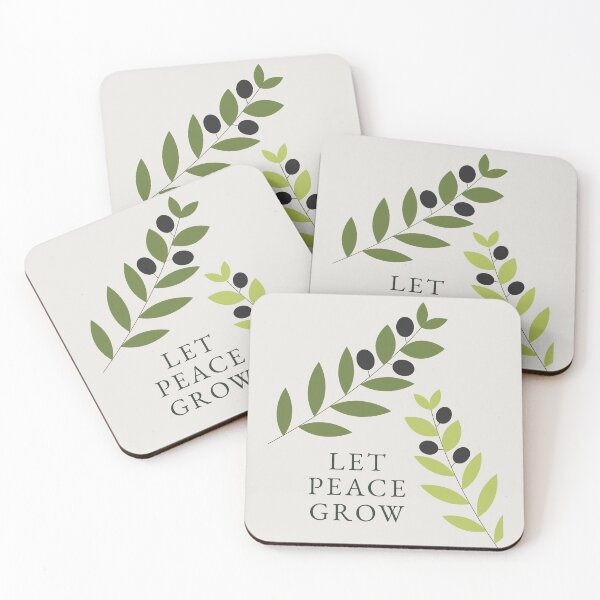 Item preview, Let Peace Grow Olive Branch Botanical Poster designed and sold by Doahda.