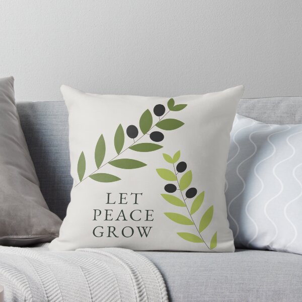 Item preview, Let Peace Grow Olive Branch Botanical Poster designed and sold by Doahda.