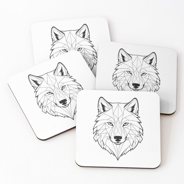 Item preview, Minimalist Wolf Line Art – Modern Symmetrical Animal Design - 2 designed and sold by RELAX STATION.