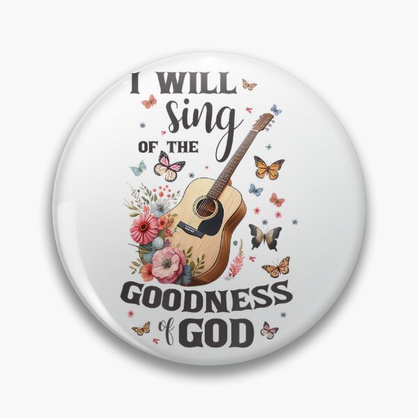 Item preview, Christian Floral Guitar I Will Sing of The Goodness of God designed and sold by SethHHoward.