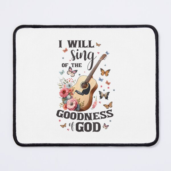Item preview, Christian Floral Guitar I Will Sing of The Goodness of God designed and sold by SethHHoward.