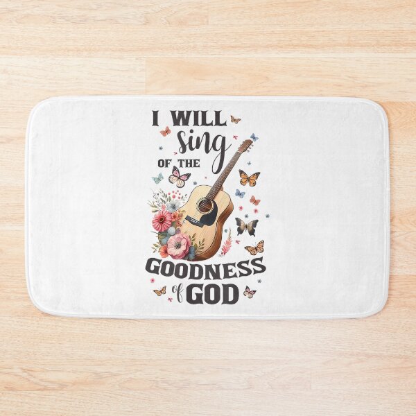 Item preview, Christian Floral Guitar I Will Sing of The Goodness of God designed and sold by SethHHoward.