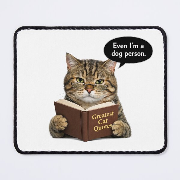 Item preview, Divertido diseño de gato con la frase "Incluso yo soy más de perros" – Humor intelectual para amantes de los gatos designed and sold by eh-stuff.