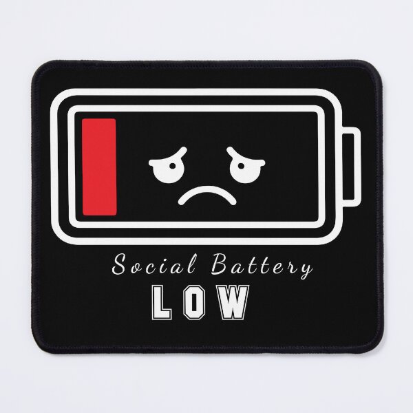 Item preview, Social Battery Low Funny T-Shirt - Cute Sad Battery Meme Cartoon, Introvert Humor Graphic Tee, Minimalist Cartoon Energy Low Shirt designed and sold by ArtZone1987.
