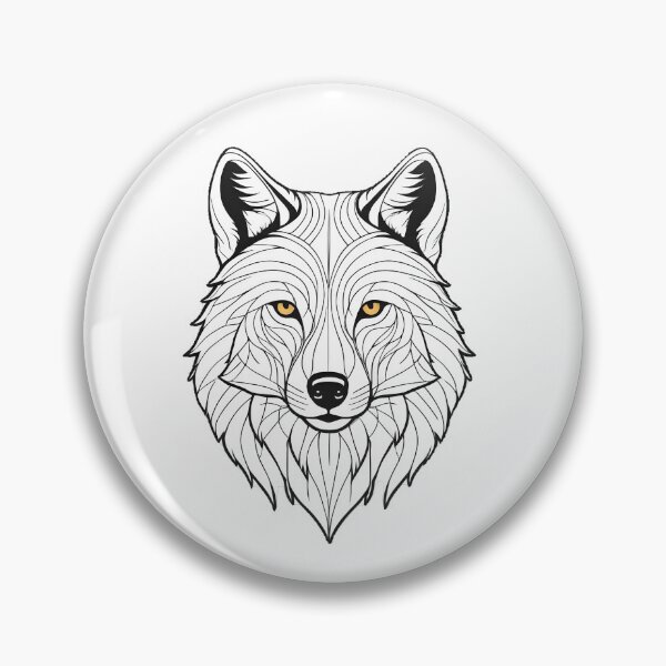 Item preview, Minimalist Wolf Line Art – Modern Symmetrical Animal Design - 3 designed and sold by RELAX STATION.
