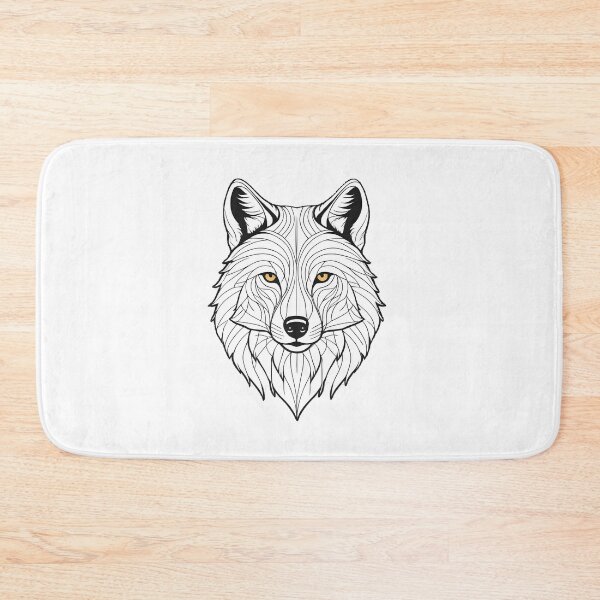 Item preview, Minimalist Wolf Line Art – Modern Symmetrical Animal Design - 3 designed and sold by RELAX STATION.