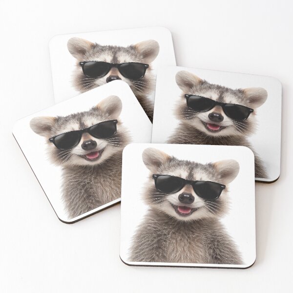 Item preview, Too cool to care. This stylish raccoon rocks a pair of sunglasses and a confident smile, bringing maximum chill trash-panda energy wherever it goes. designed and sold by PIXEL POP DESIGNS - Beyond the Norm!.