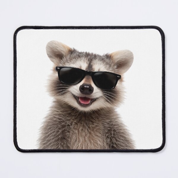 Item preview, Too cool to care. This stylish raccoon rocks a pair of sunglasses and a confident smile, bringing maximum chill trash-panda energy wherever it goes. designed and sold by PIXEL POP DESIGNS - Beyond the Norm!.