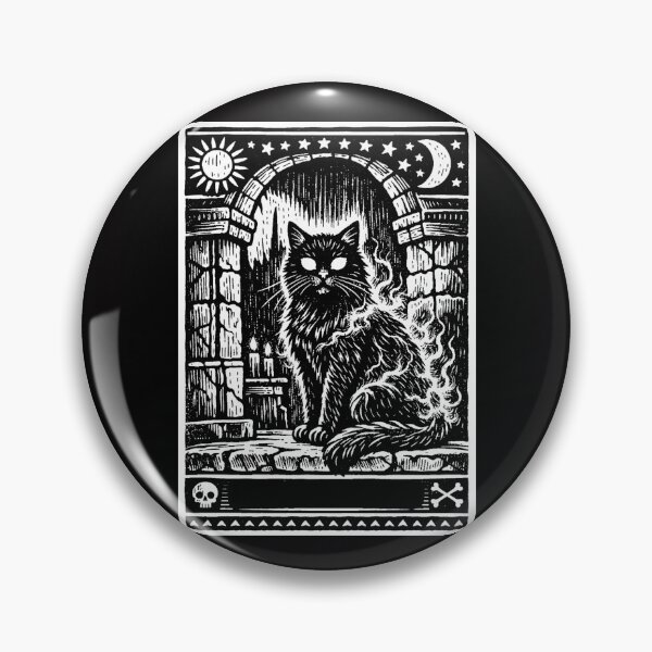 Item preview, Moonlit Gothic Cat with Enchanted Eyes #4 designed and sold by Helios Be. Lavsh.