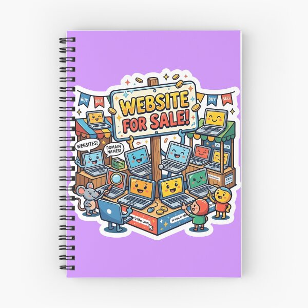 Item preview, Website For Sale - Cartoon Laptop Marketplace Sticker Design designed and sold by WowDezign.