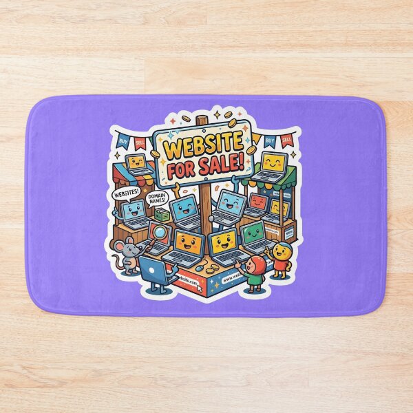 Item preview, Website For Sale - Cartoon Laptop Marketplace Sticker Design designed and sold by WowDezign.