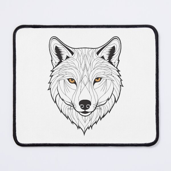 Item preview, Minimalist Wolf Line Art – Modern Symmetrical Animal Design - 5 designed and sold by RELAX STATION.