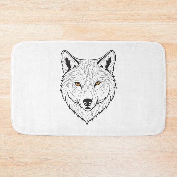 Item preview, Minimalist Wolf Line Art – Modern Symmetrical Animal Design - 5 designed and sold by RELAX STATION.