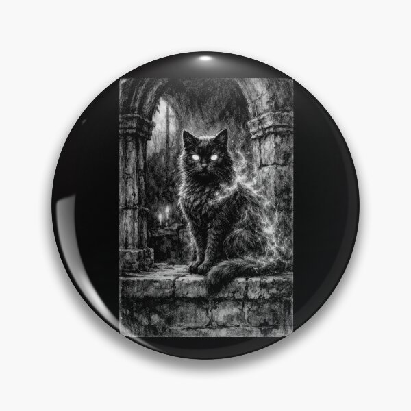 Item preview, Moonlit Gothic Cat with Enchanted Eyes #5 designed and sold by Helios Be. Lavsh.