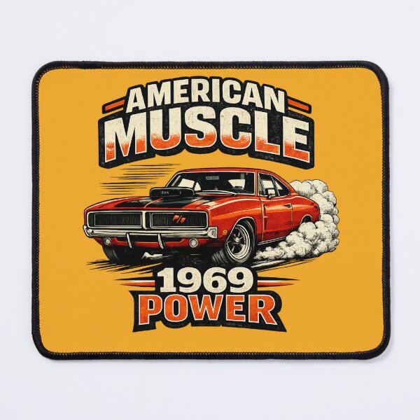 Item preview, American Muscle 1969 Vintage Muscle Car Power designed and sold by Retro Arabica.