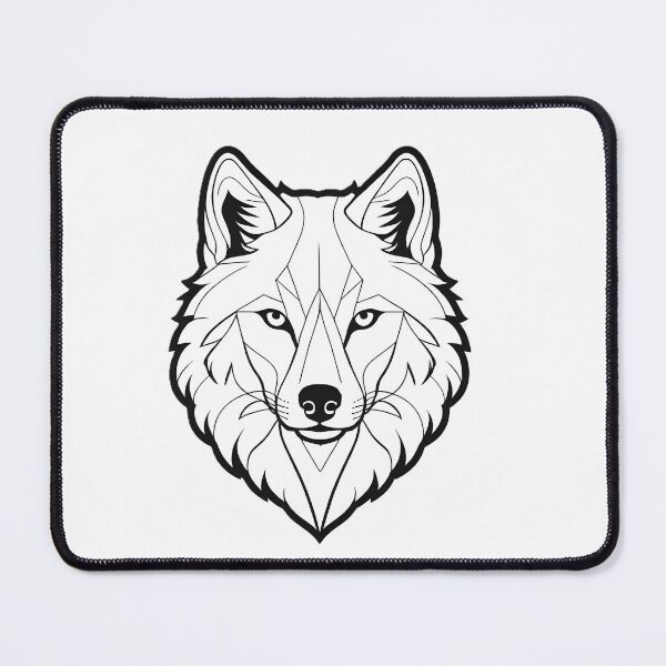 Item preview, Minimalist Wolf Line Art – Modern Symmetrical Animal Design - 6 designed and sold by RELAX STATION.