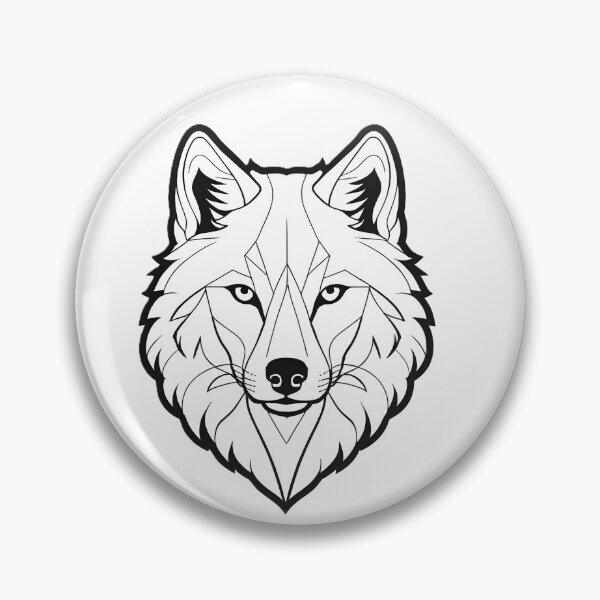 Item preview, Minimalist Wolf Line Art – Modern Symmetrical Animal Design - 6 designed and sold by RELAX STATION.