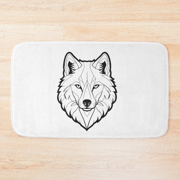 Item preview, Minimalist Wolf Line Art – Modern Symmetrical Animal Design - 6 designed and sold by RELAX STATION.