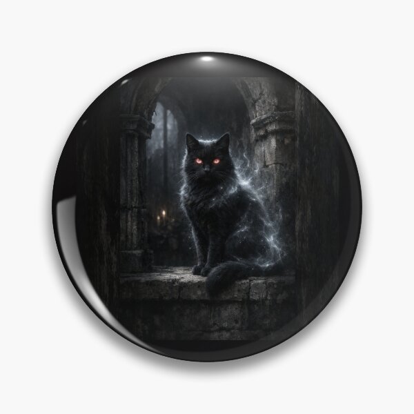 Item preview, Moonlit Gothic Cat with Enchanted Eyes #6 designed and sold by Helios Be. Lavsh.