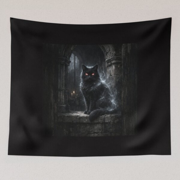 Item preview, Moonlit Gothic Cat with Enchanted Eyes #6 designed and sold by Helios Be. Lavsh.