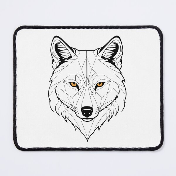 Item preview, Minimalist Wolf Line Art – Modern Symmetrical Animal Design - 7 designed and sold by RELAX STATION.