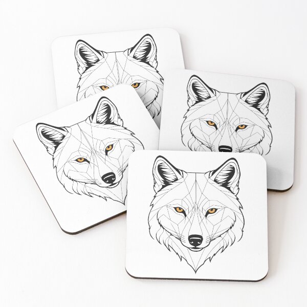 Item preview, Minimalist Wolf Line Art – Modern Symmetrical Animal Design - 7 designed and sold by RELAX STATION.
