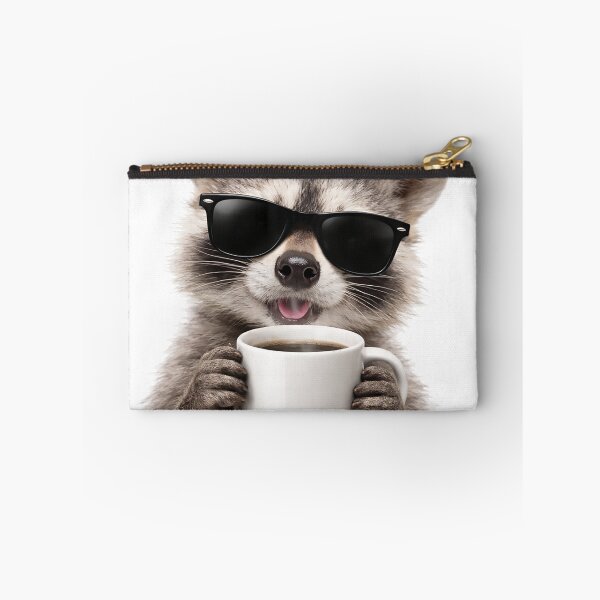 Item preview, Start the day with maximum chill. This cool raccoon wearing sunglasses and sipping coffee brings laid-back trash panda energy to your daily routine. designed and sold by PIXEL POP DESIGNS - Beyond the Norm!.