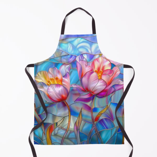 Item preview, Tuulips blossom stained glass art designed and sold by MargaretWiktor.