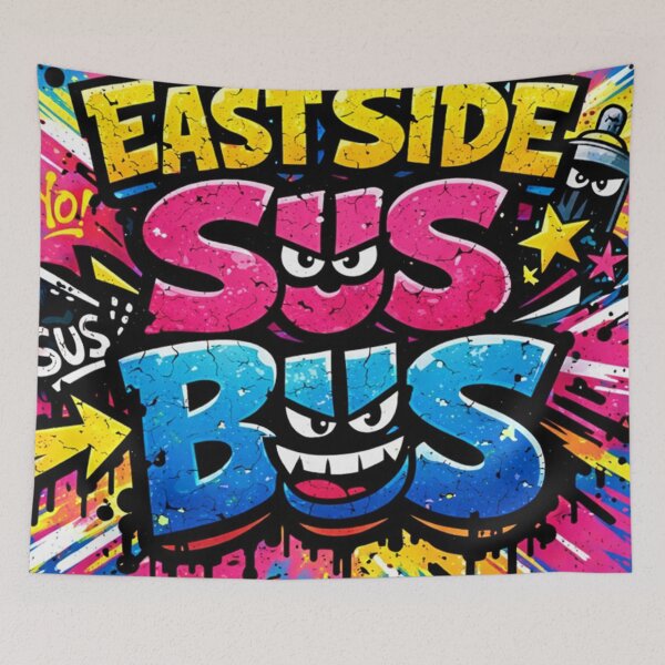Item preview, East Side Sus Bus - Vibrant Urban Graffiti Character Art designed and sold by Prestige Parlor.