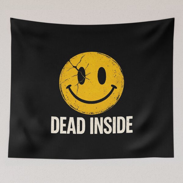 Item preview, Dead Inside Smiley Face Funny Dark Humor Meme Design designed and sold by VibeOffline Studio.