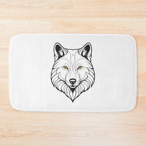 Item preview, Minimalist Wolf Line Art – Modern Symmetrical Animal Design - 8 designed and sold by RELAX STATION.