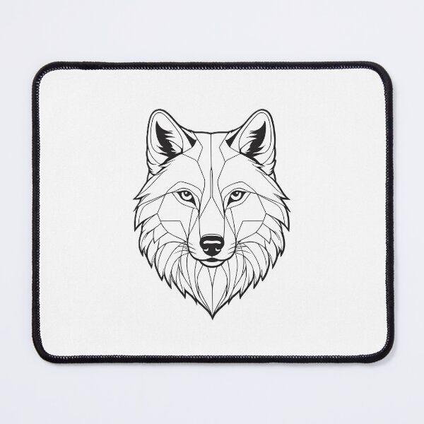 Item preview, Minimalist Wolf Line Art – Modern Symmetrical Animal Design - 9 designed and sold by RELAX STATION.