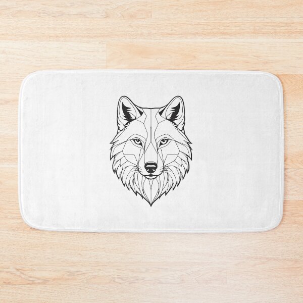 Item preview, Minimalist Wolf Line Art – Modern Symmetrical Animal Design - 9 designed and sold by RELAX STATION.