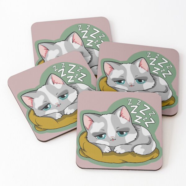 Item preview, Cute sleepy cat designed and sold by Pamelarts.