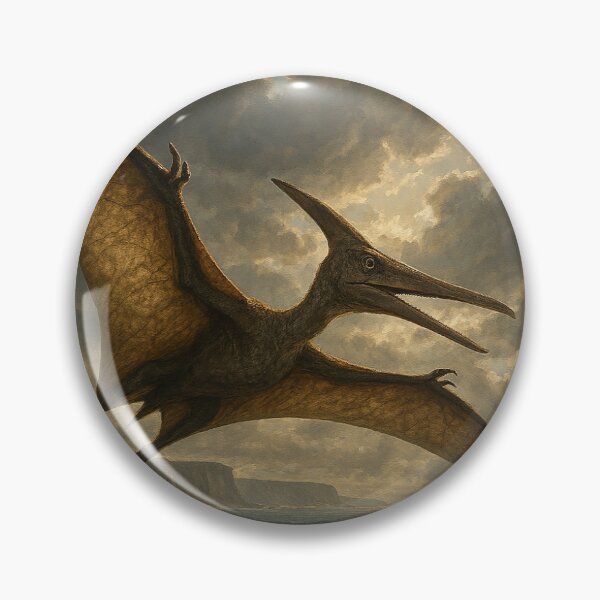Item preview, Majestic Pterosaur Over Stormy Cliffs – Prehistoric Fantasy Art designed and sold by ZolaDesings.
