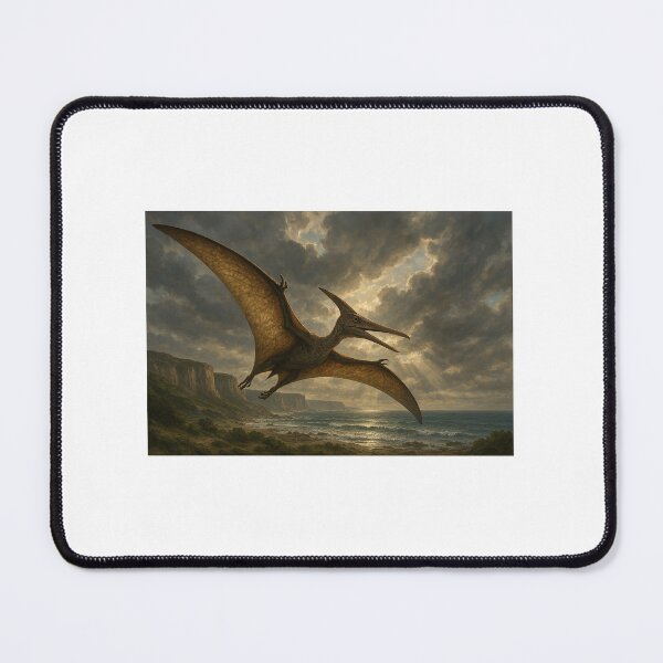 Item preview, Majestic Pterosaur Over Stormy Cliffs – Prehistoric Fantasy Art designed and sold by ZolaDesings.